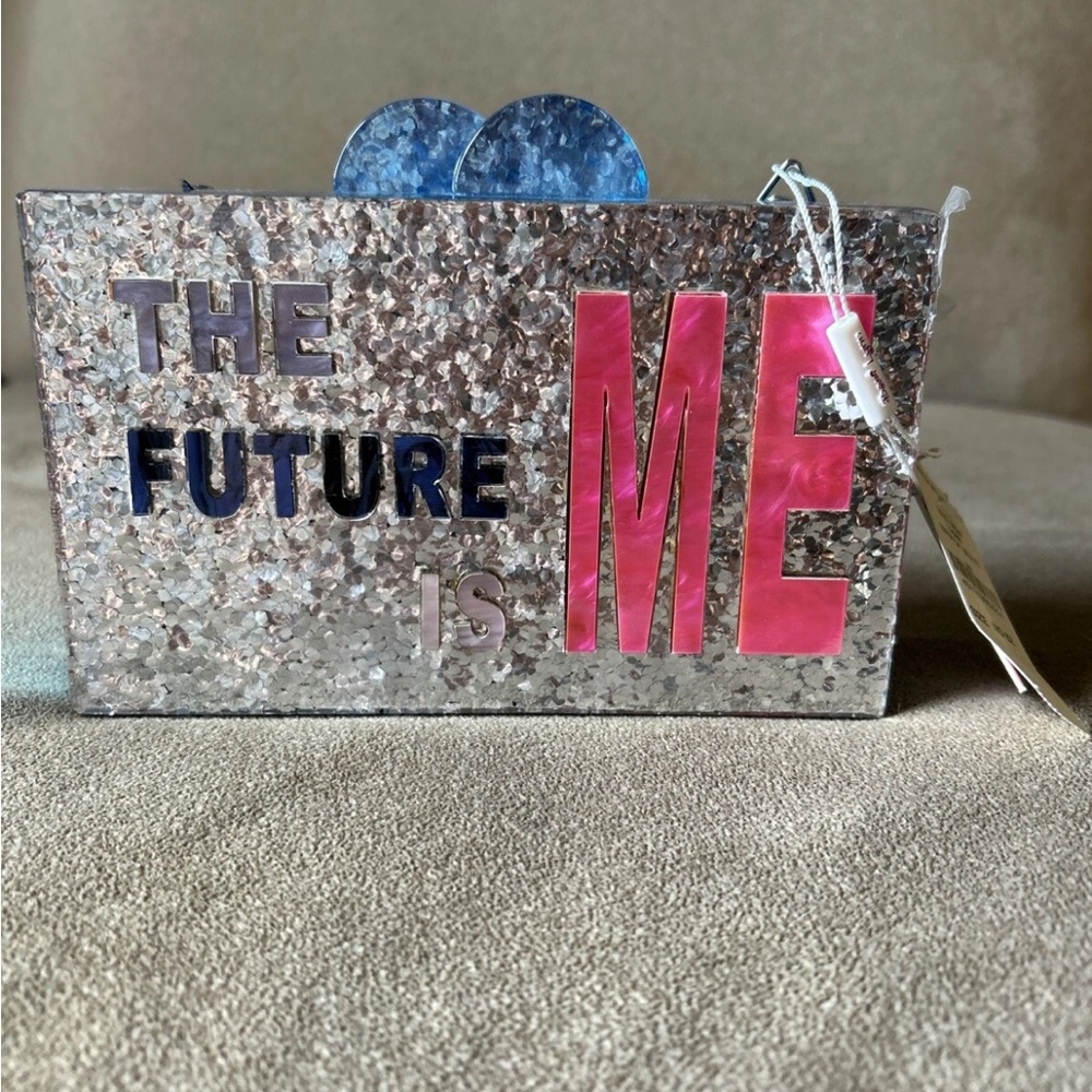 Silver and Pink Kids  Sparkly Bag